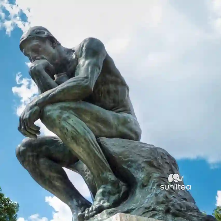 Bronze Abstract Thinker Statue