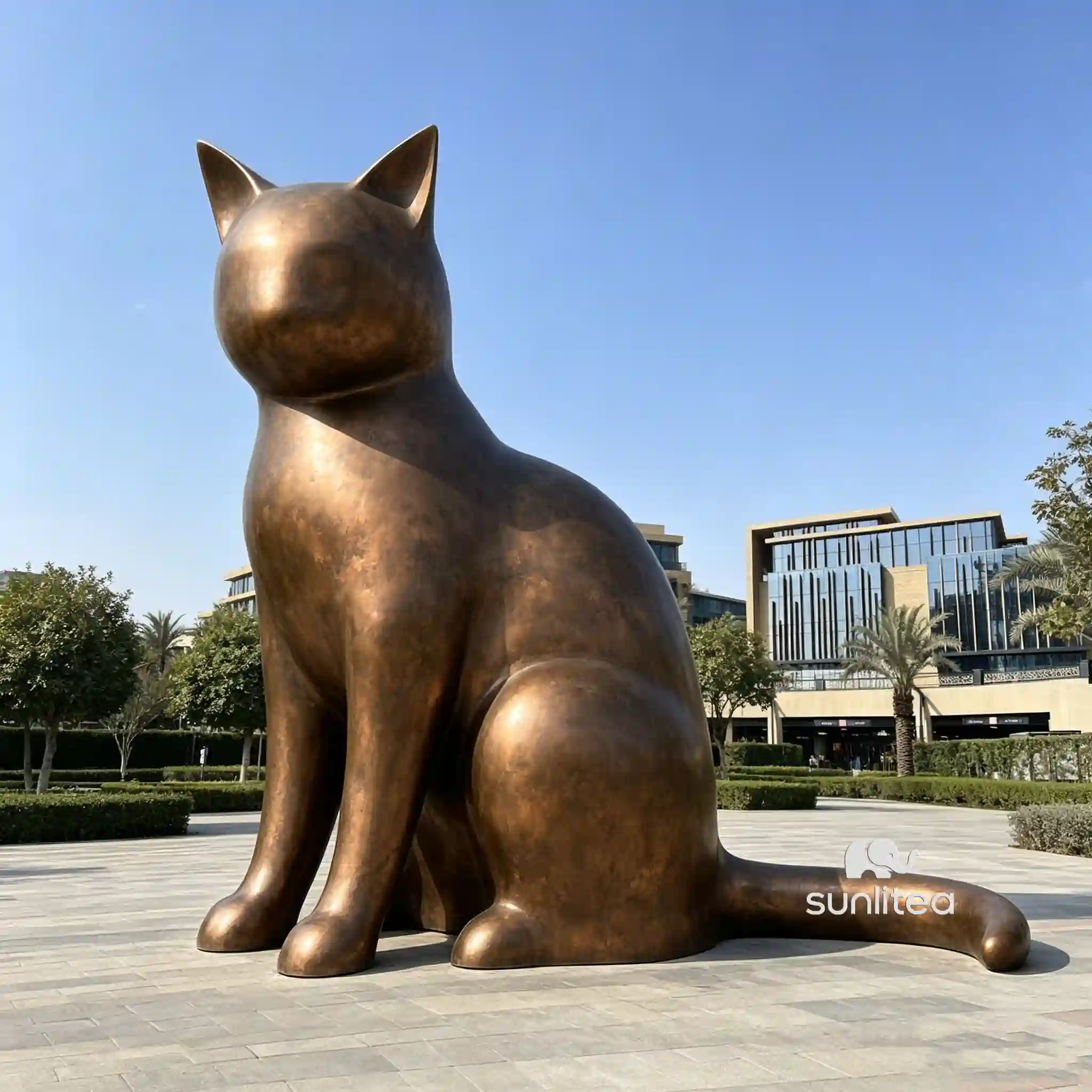 Bronze Cat Sculpture