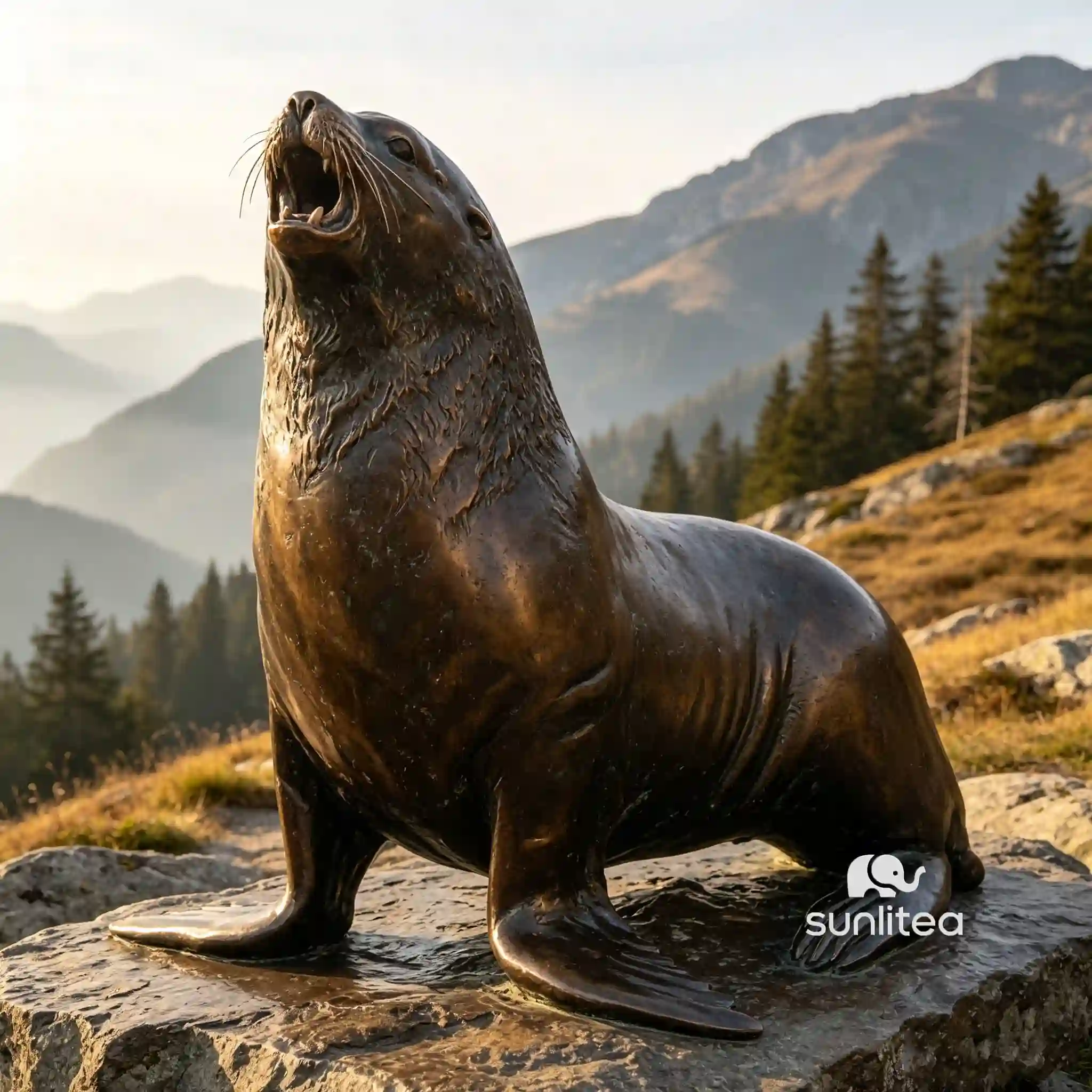 Bronze Seal Statue