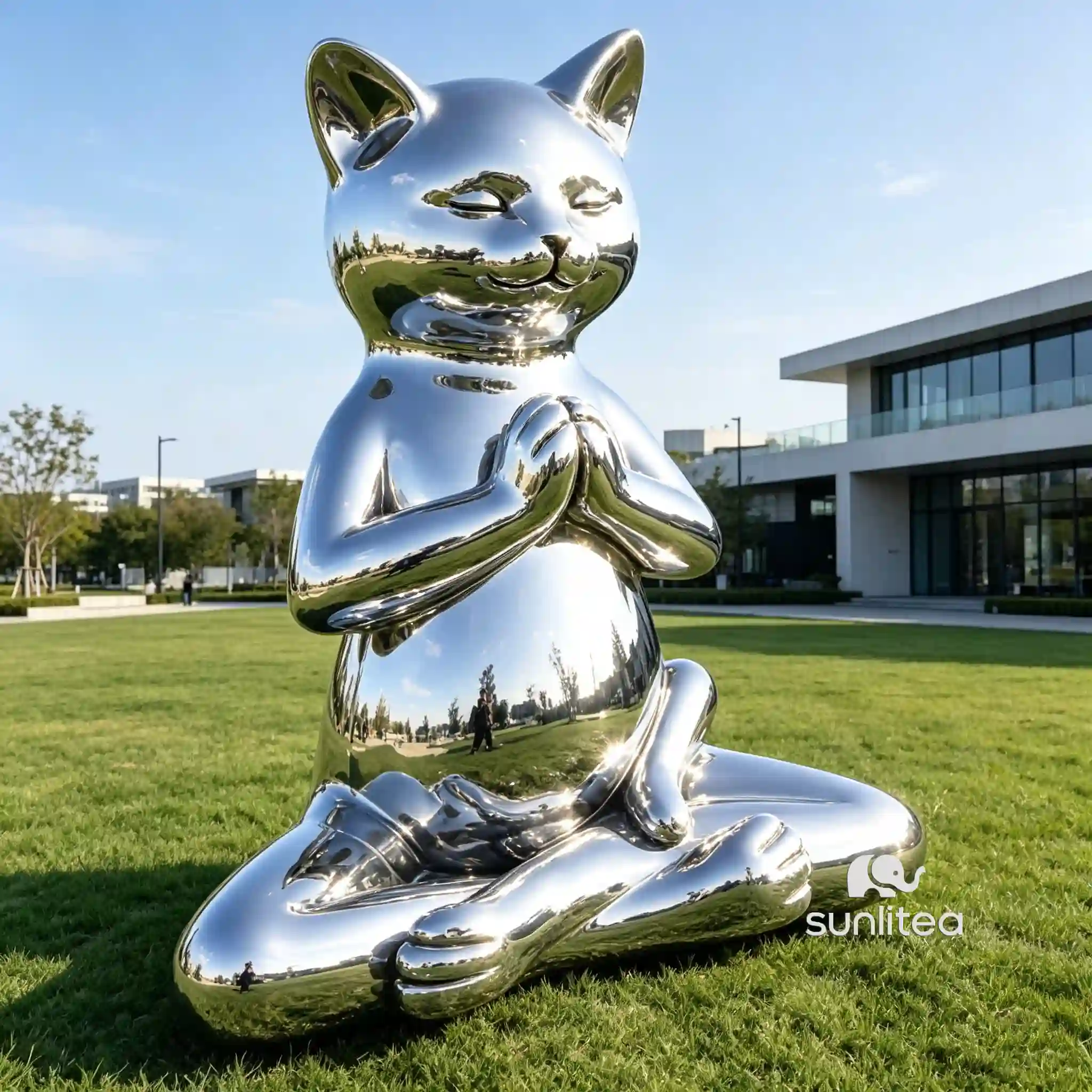 Buddha Cat Statue