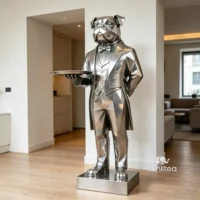 Bulldog Butler Statue
