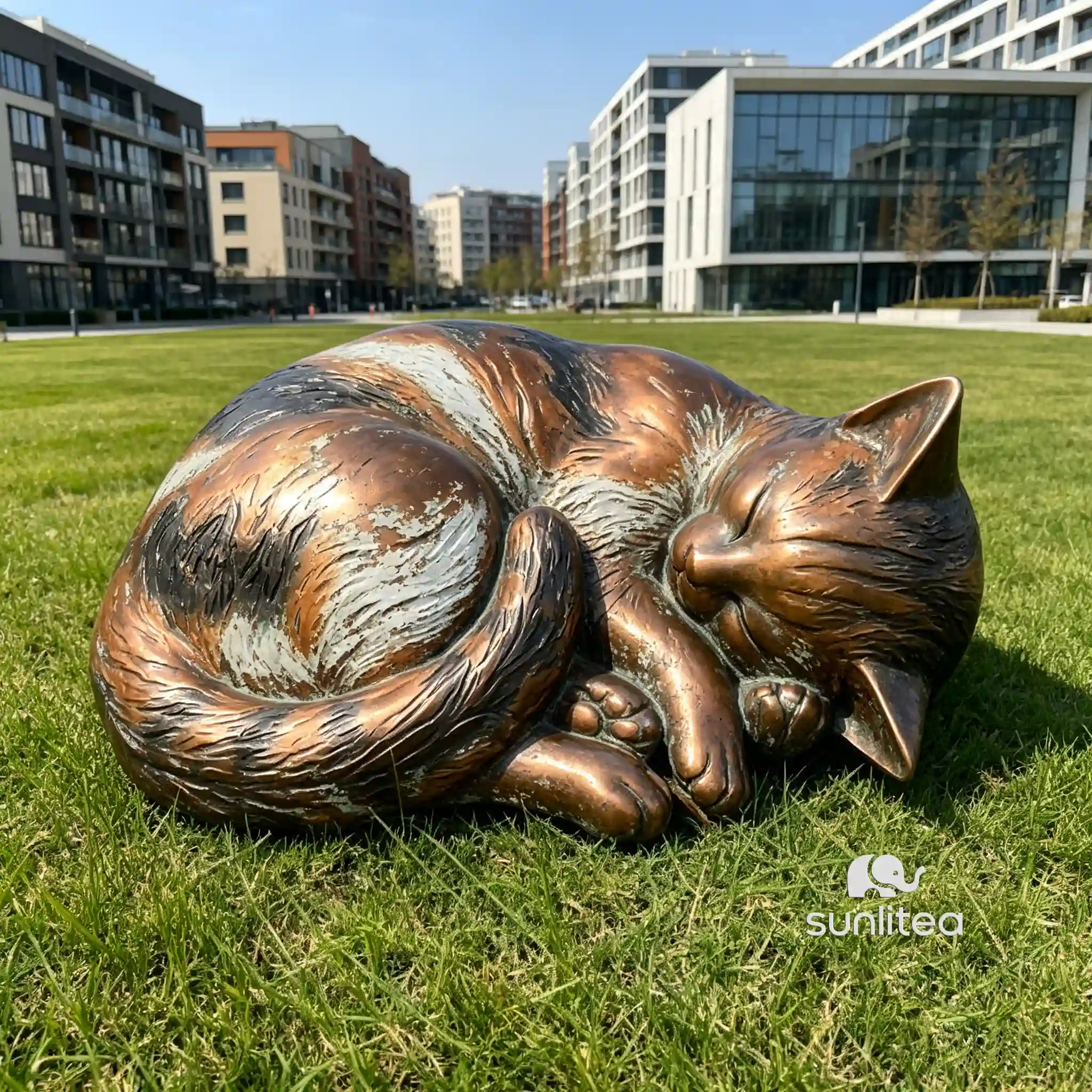 Calico Cat Statue