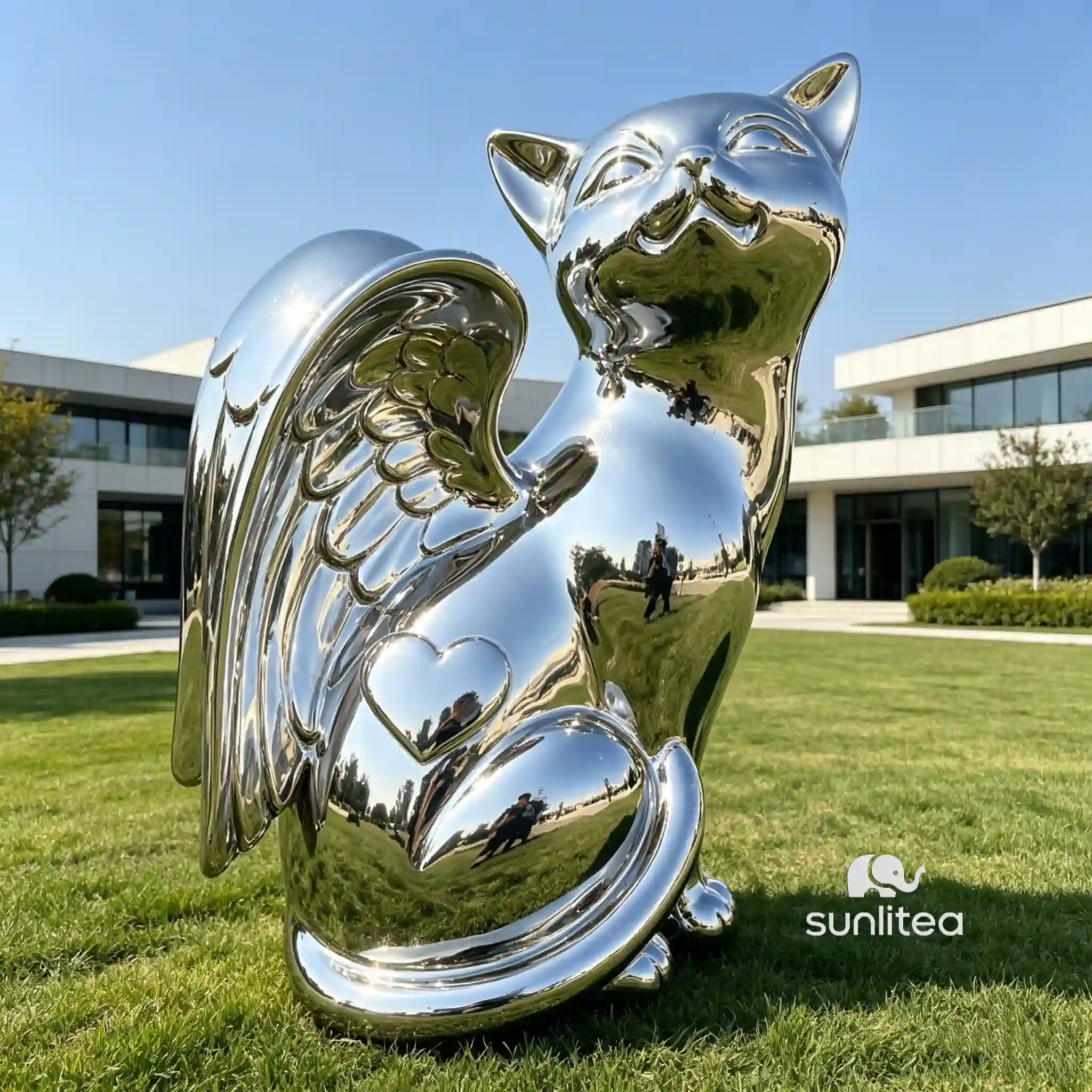 Cat Angel Statue