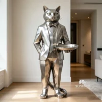 Cat Butler Statue