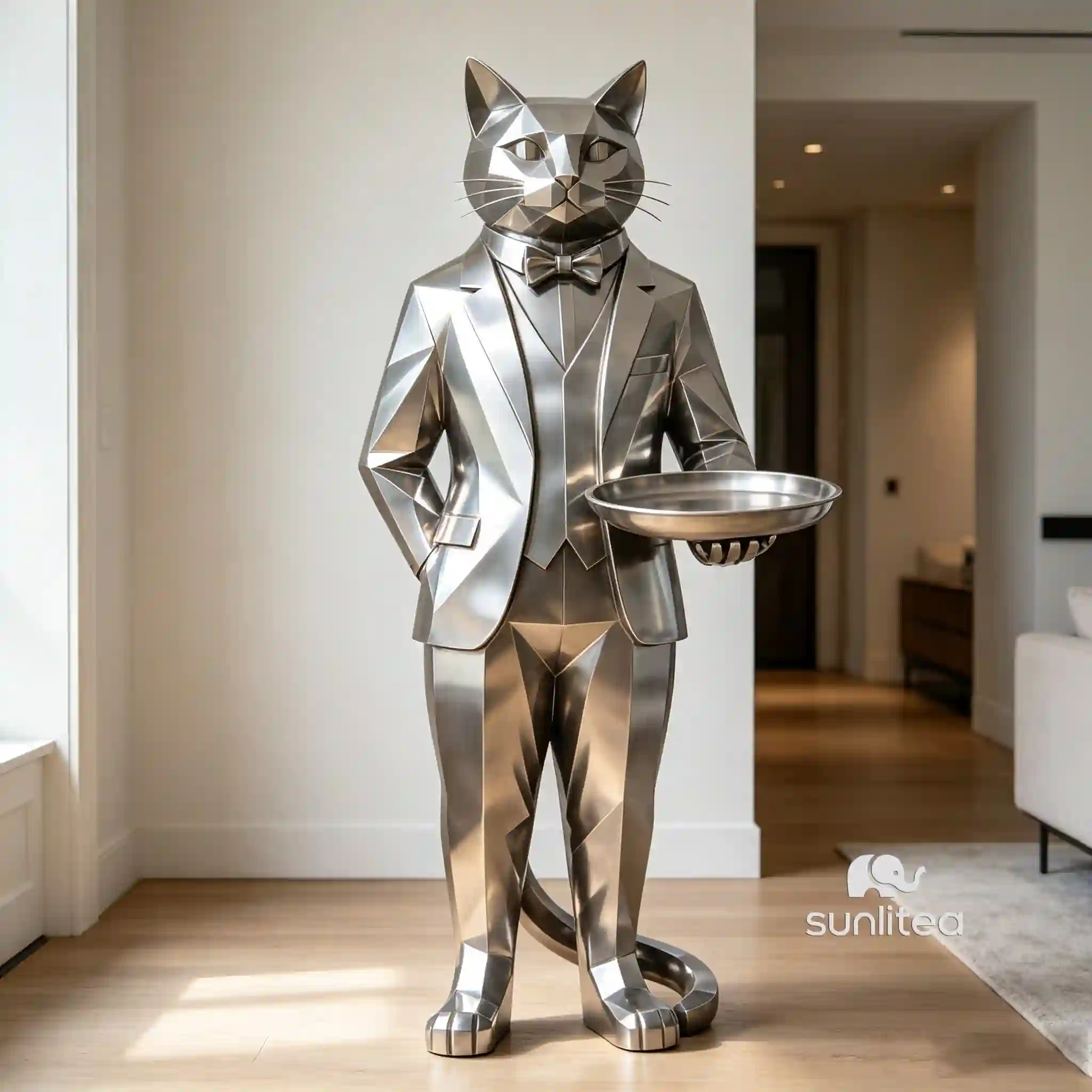Cat Butler Statue