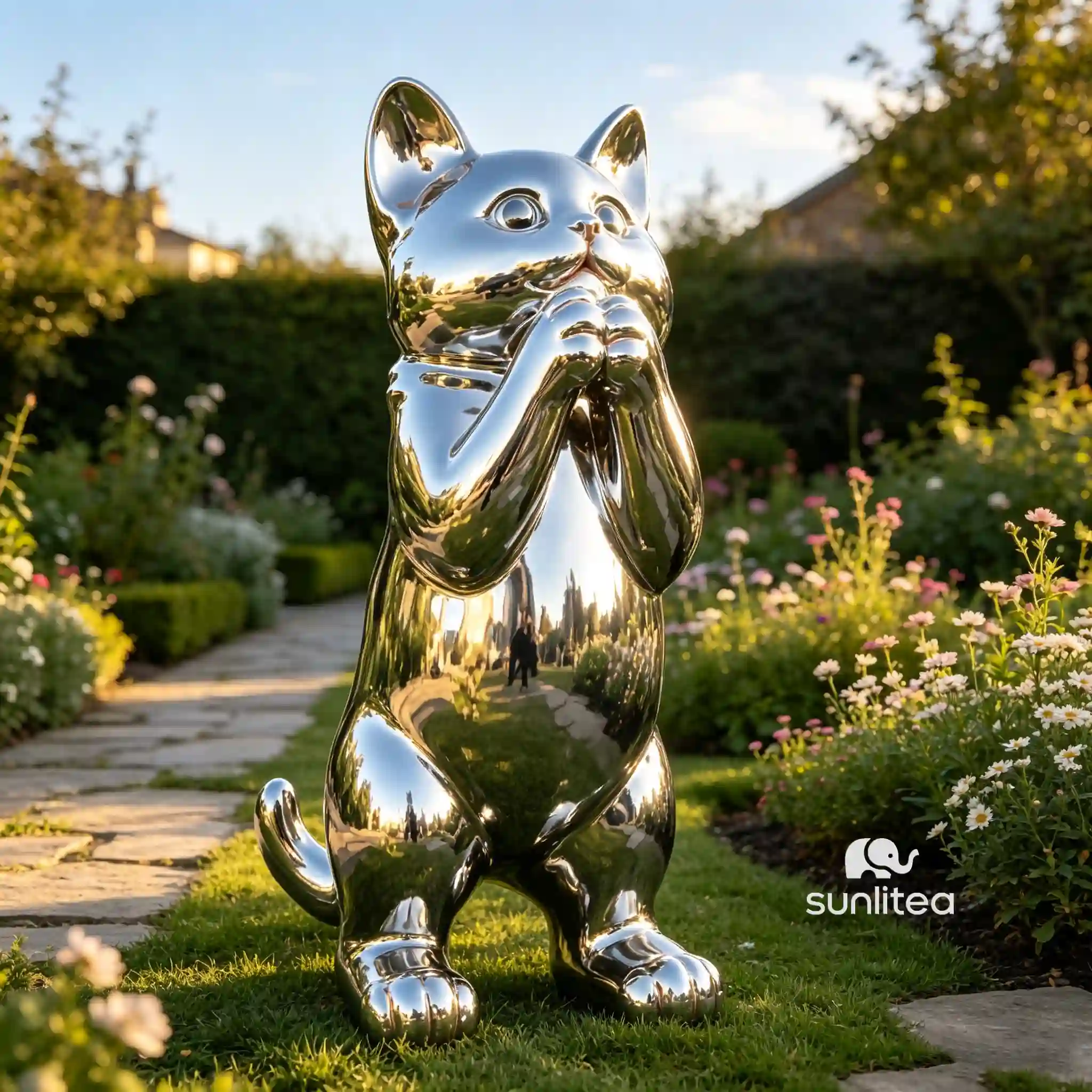Cat Garden Statues