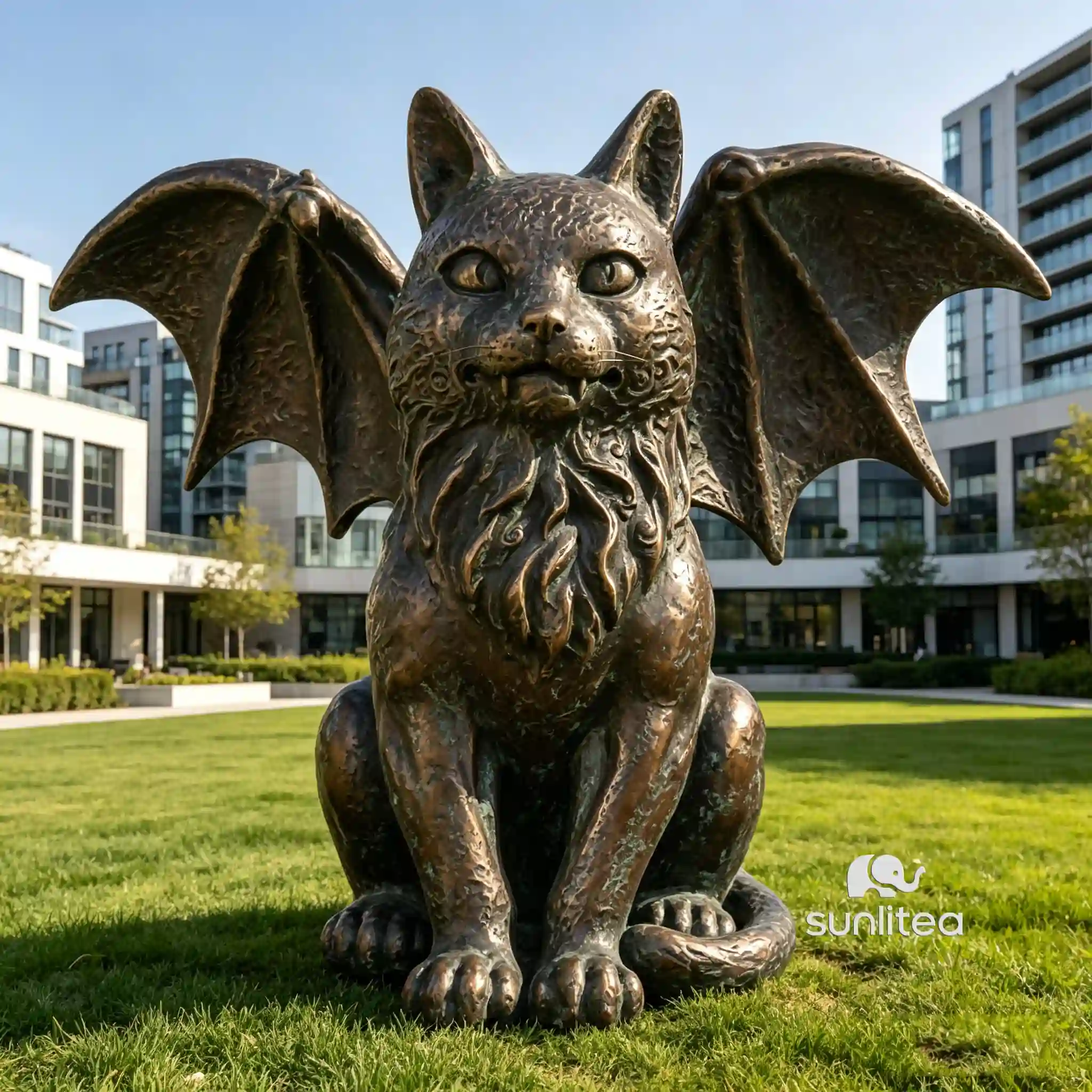 Cat Gargoyle Statue