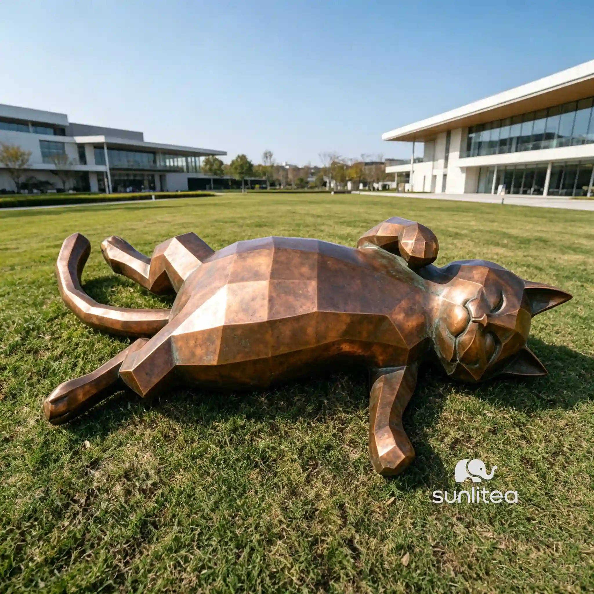 Cat Sleeping Statue