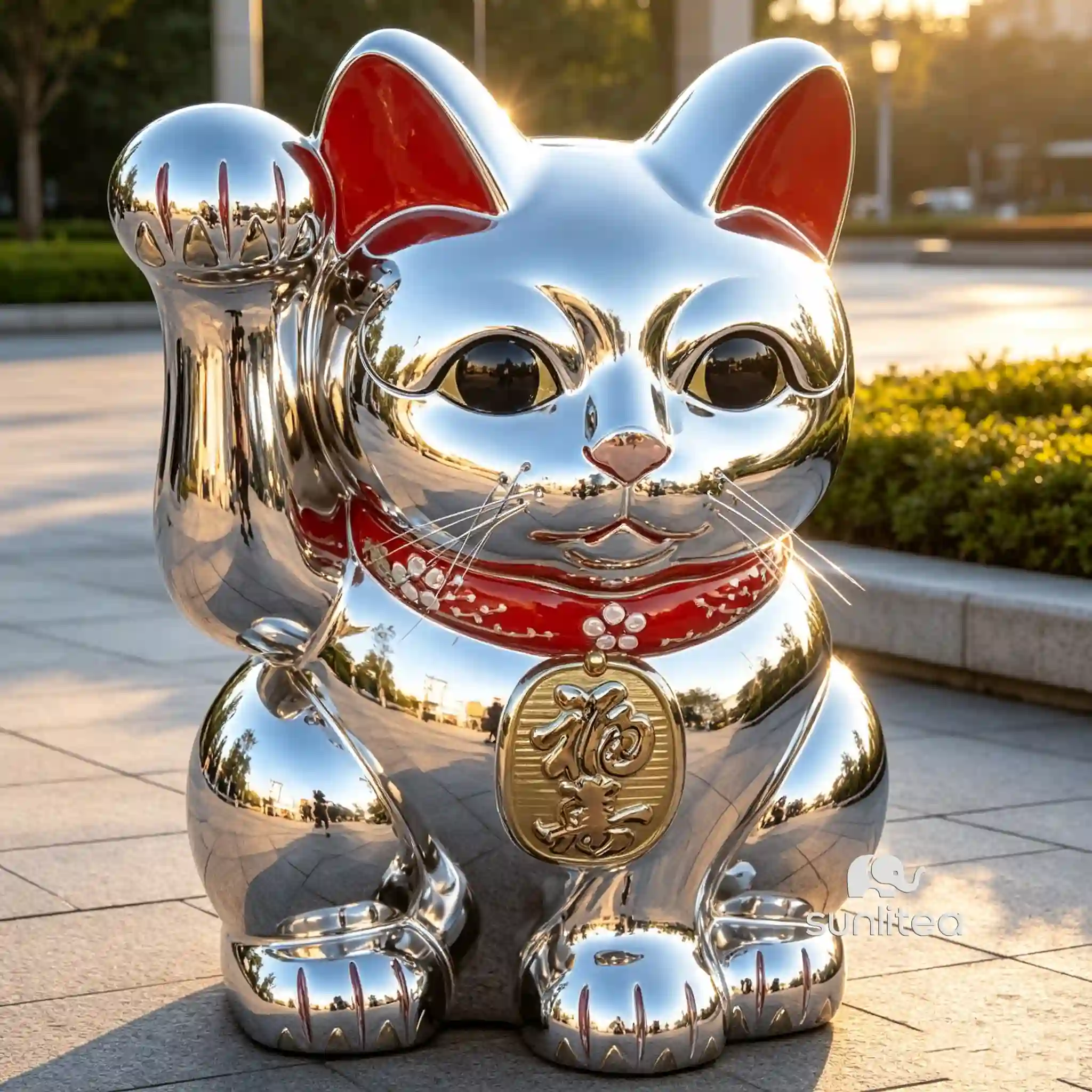 Cat Statue Asian