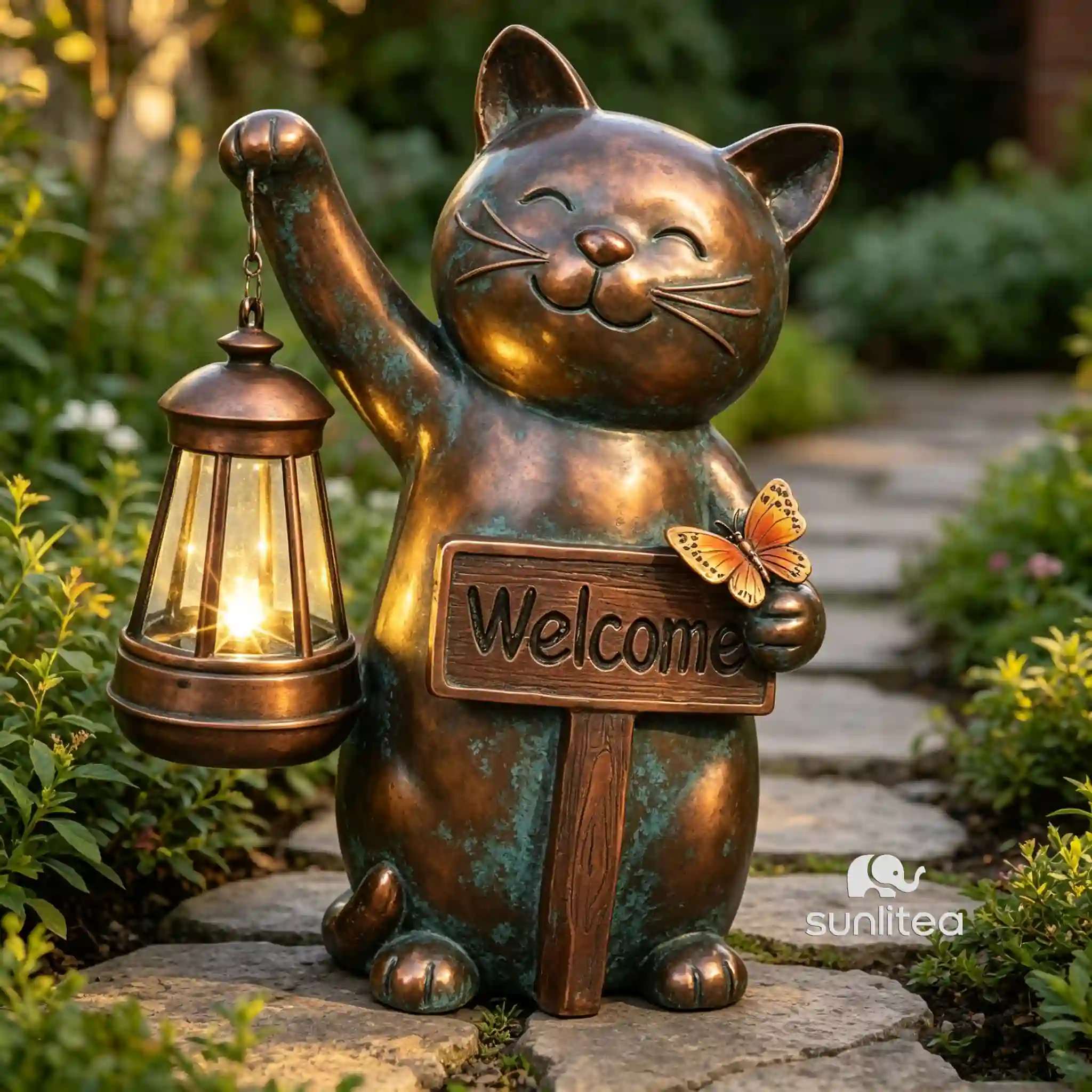 Cat Welcome Statue