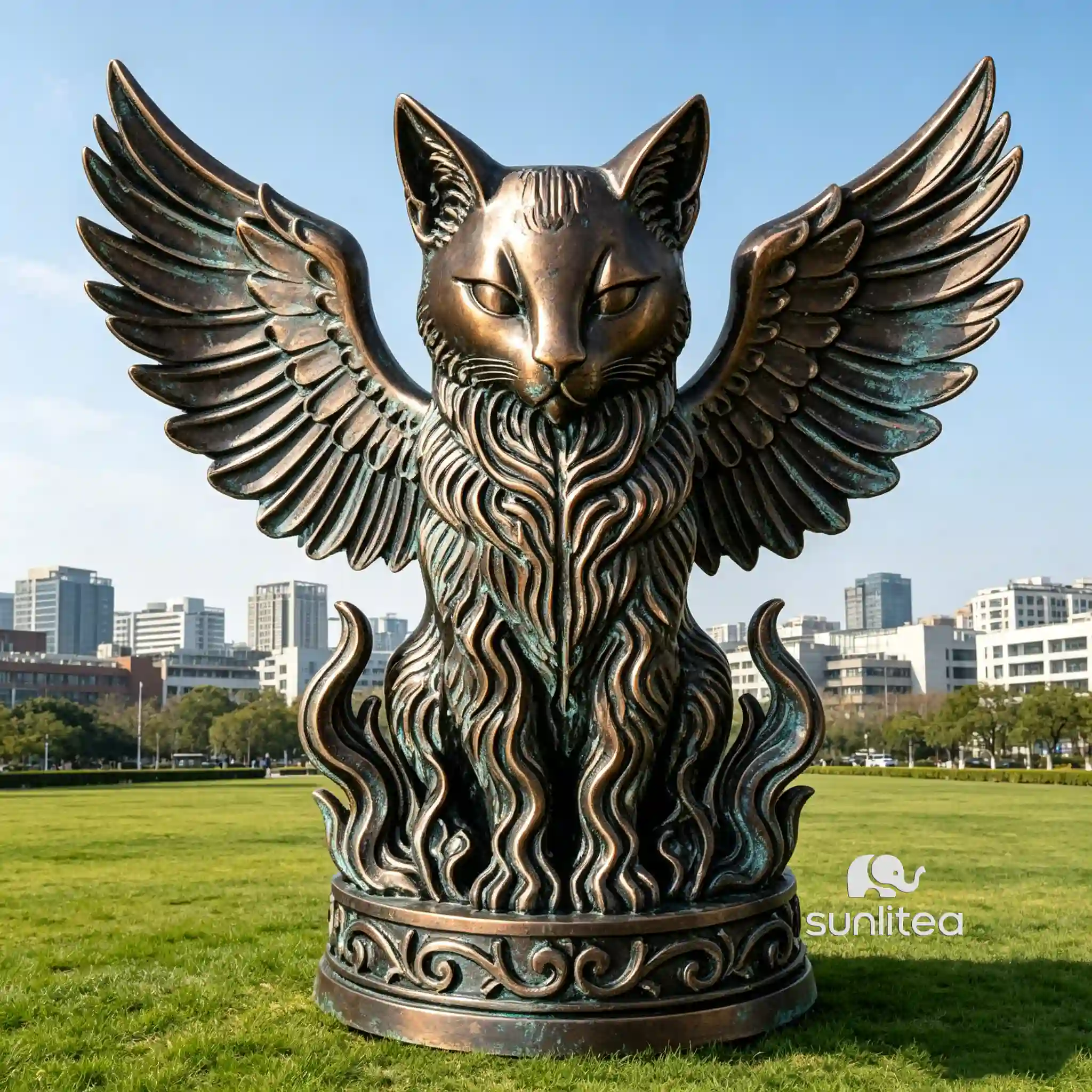 Cat With Wings Statue