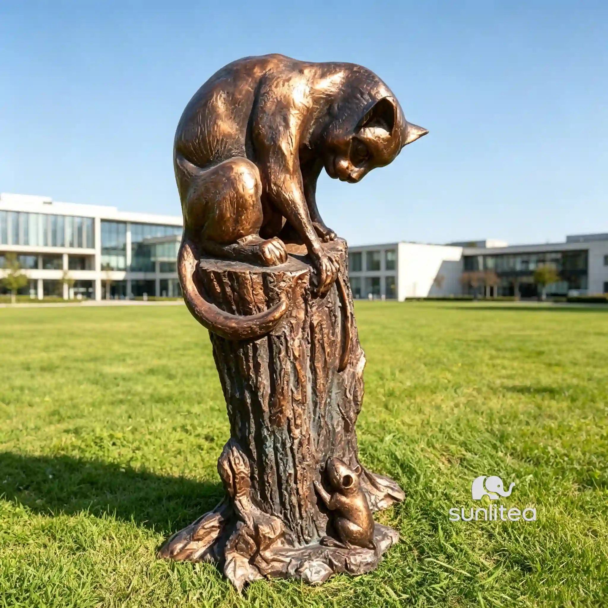 Cat and Mouse Sculpture