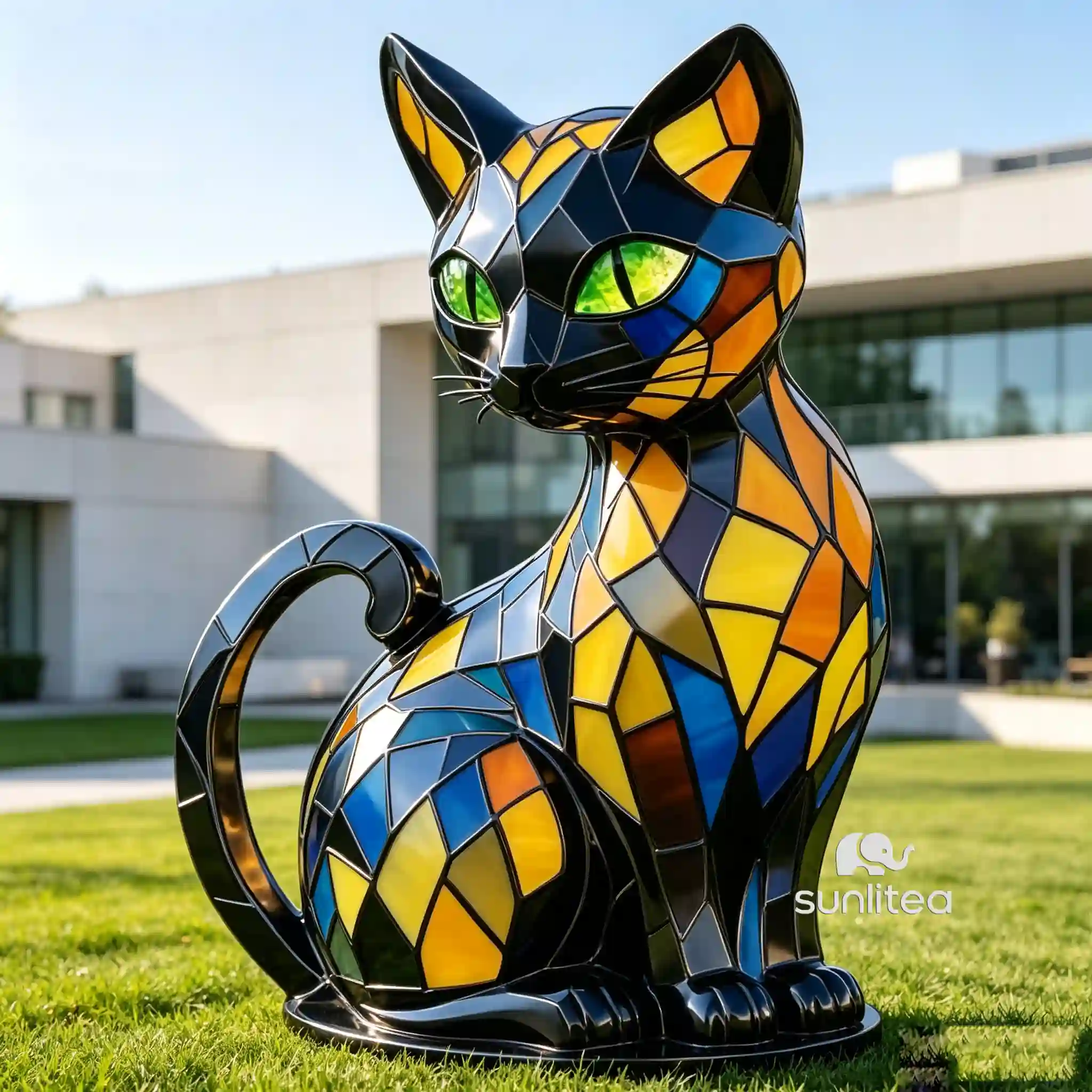 Colorful Cat Statue