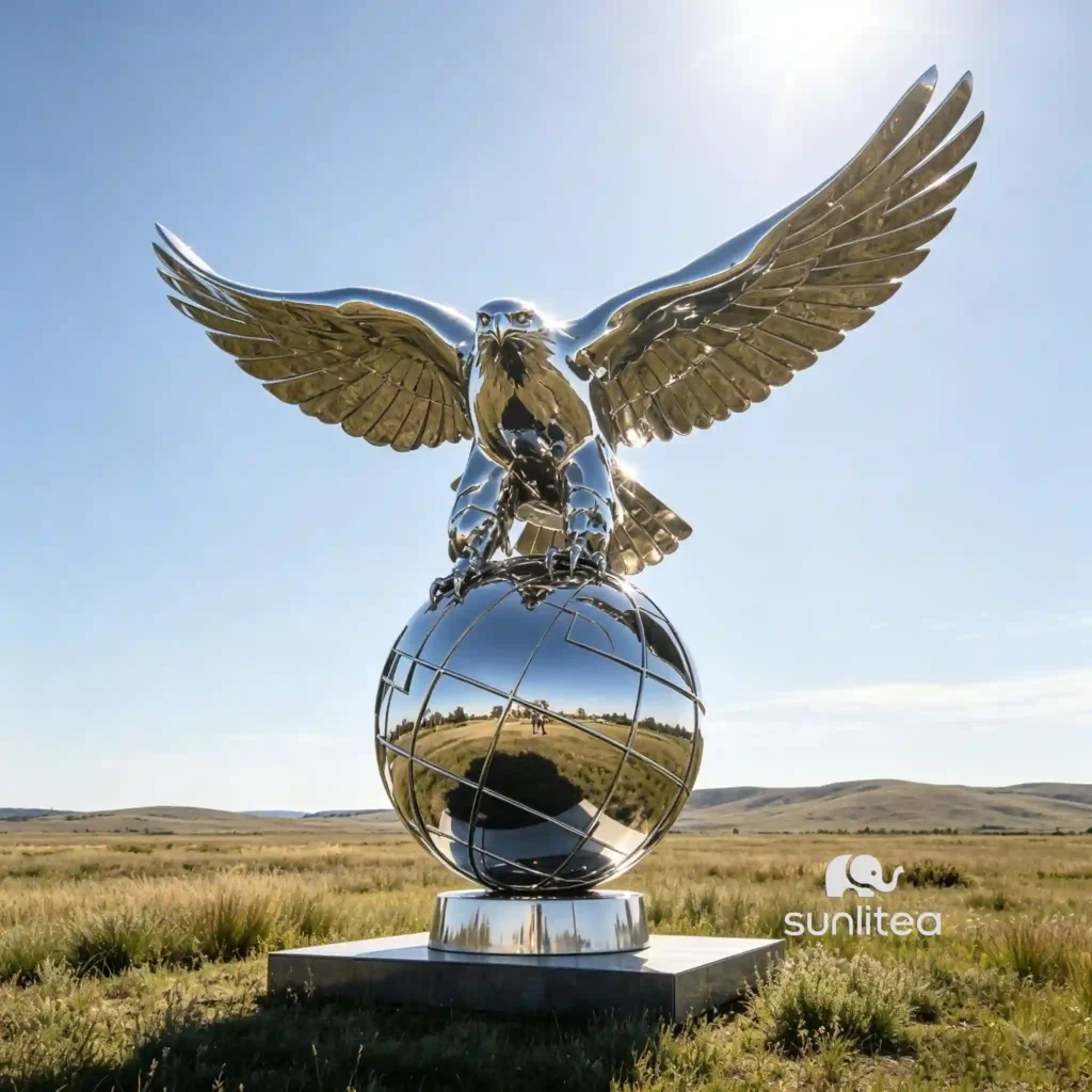 Contemporary Abstract Eagle Sculpture
