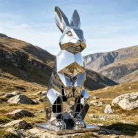 Contemporary Abstract Rabbit Sculpture