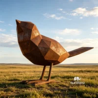 Corten Steel Abstract Bird Sculpture