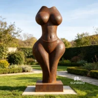 Corten Steel Abstract Woman Sculpture