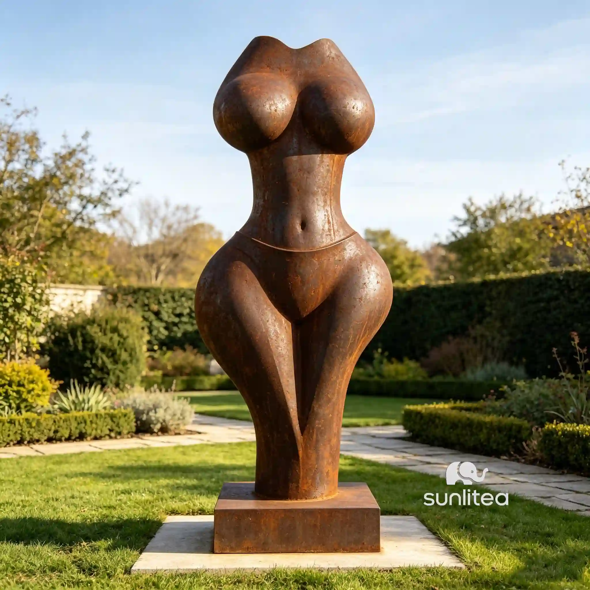 Corten Steel Abstract Woman Sculpture