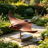 Corten Steel Sting Ray Sculpture