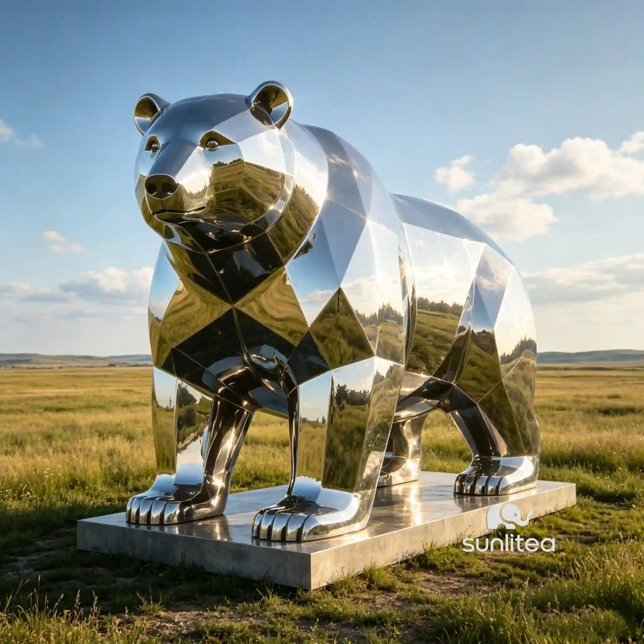 Decor Abstract Bear Sculpture