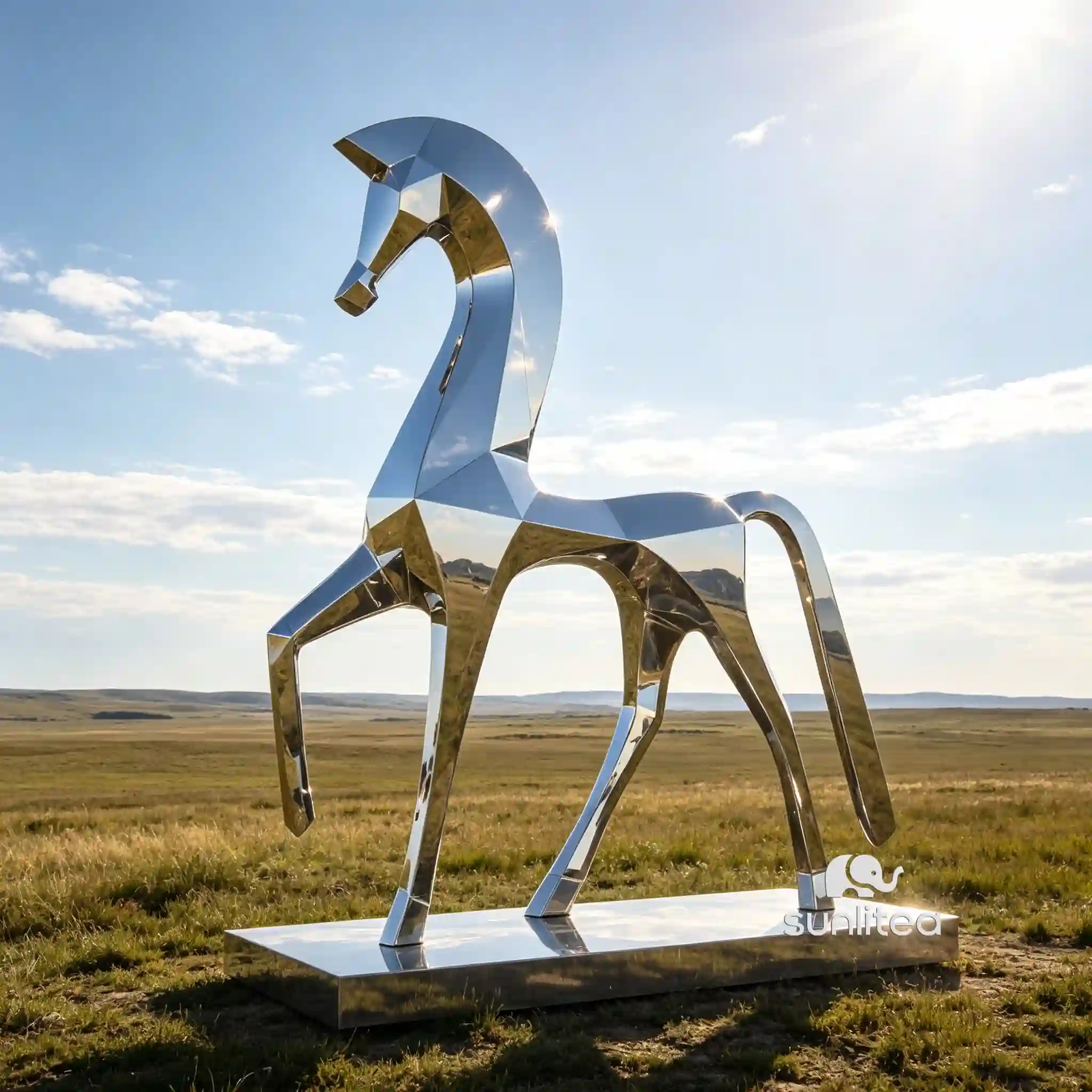 Decorative Abstract Horse Sculpture