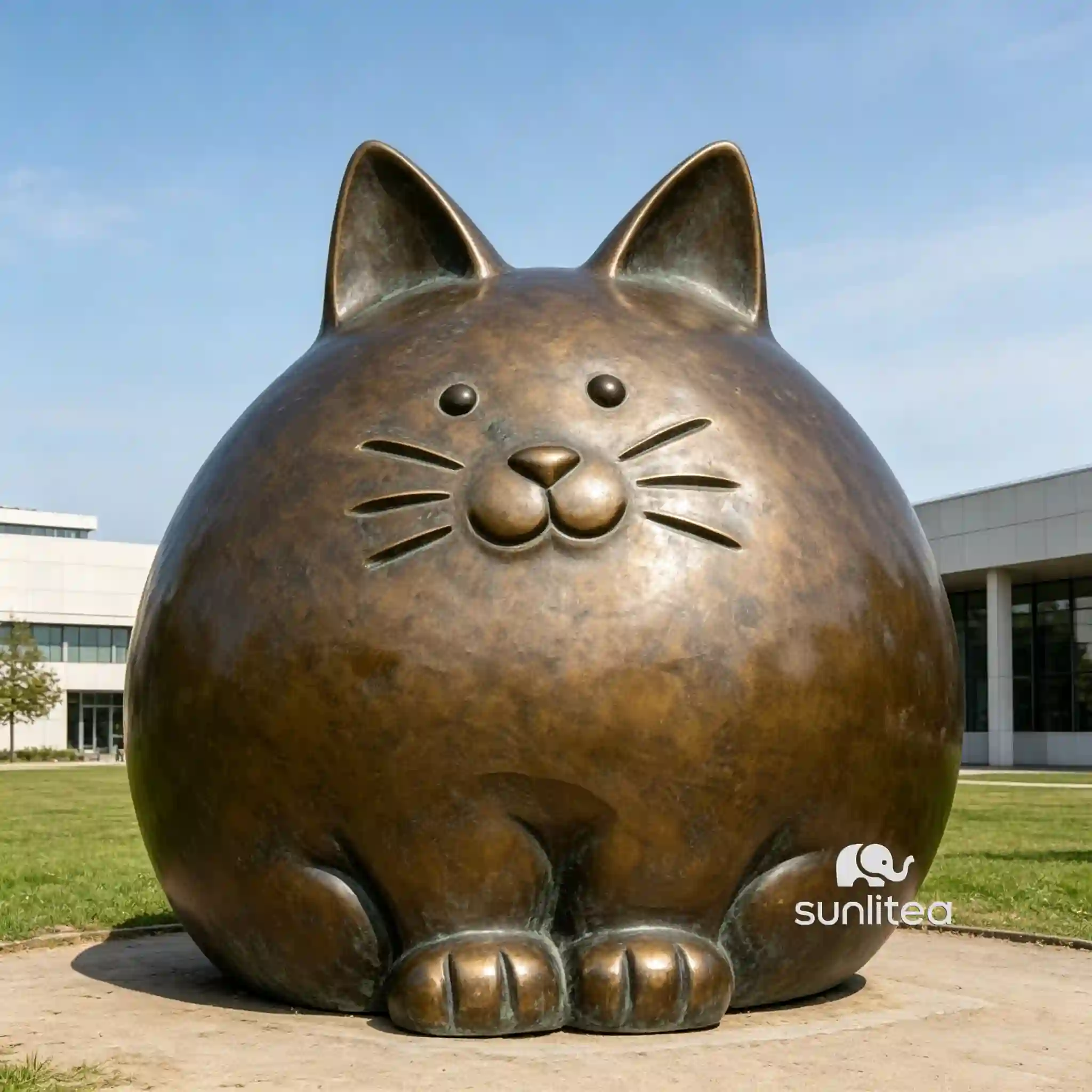Fat Cat Garden Statue