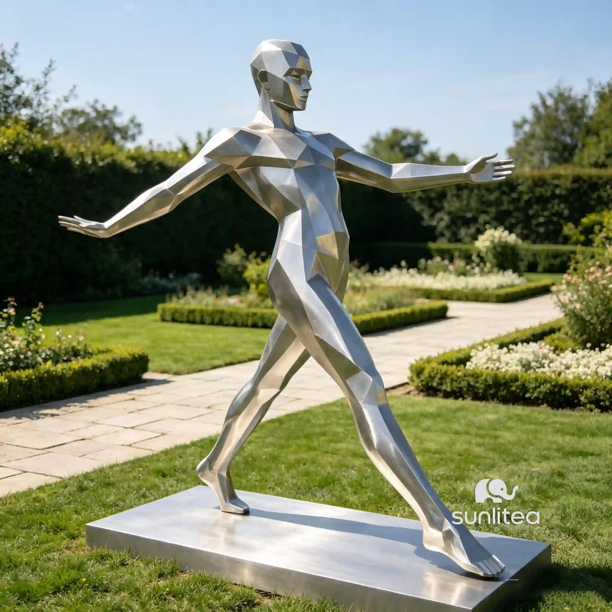 Geometric Abstract Man Sculpture