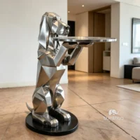 Hound Dog Butler Statue