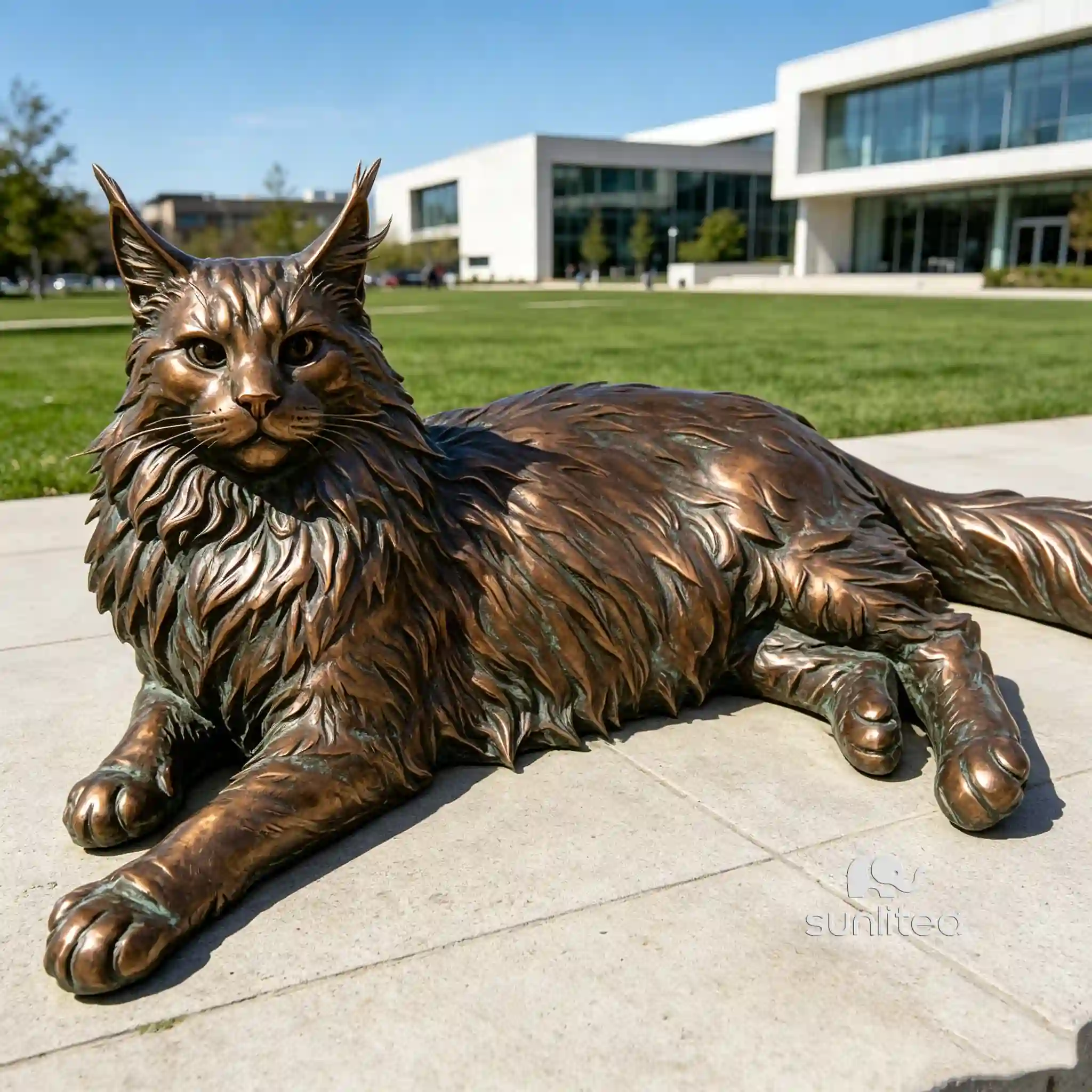 Maine Coon Cat Statue