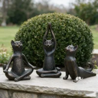 Meditating Cat Statue