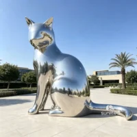 Metal Cat Sculpture