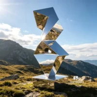 Modern Abstract Geometric Sculpture