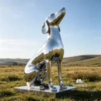 Modern Decor Abstract Dog Sculpture