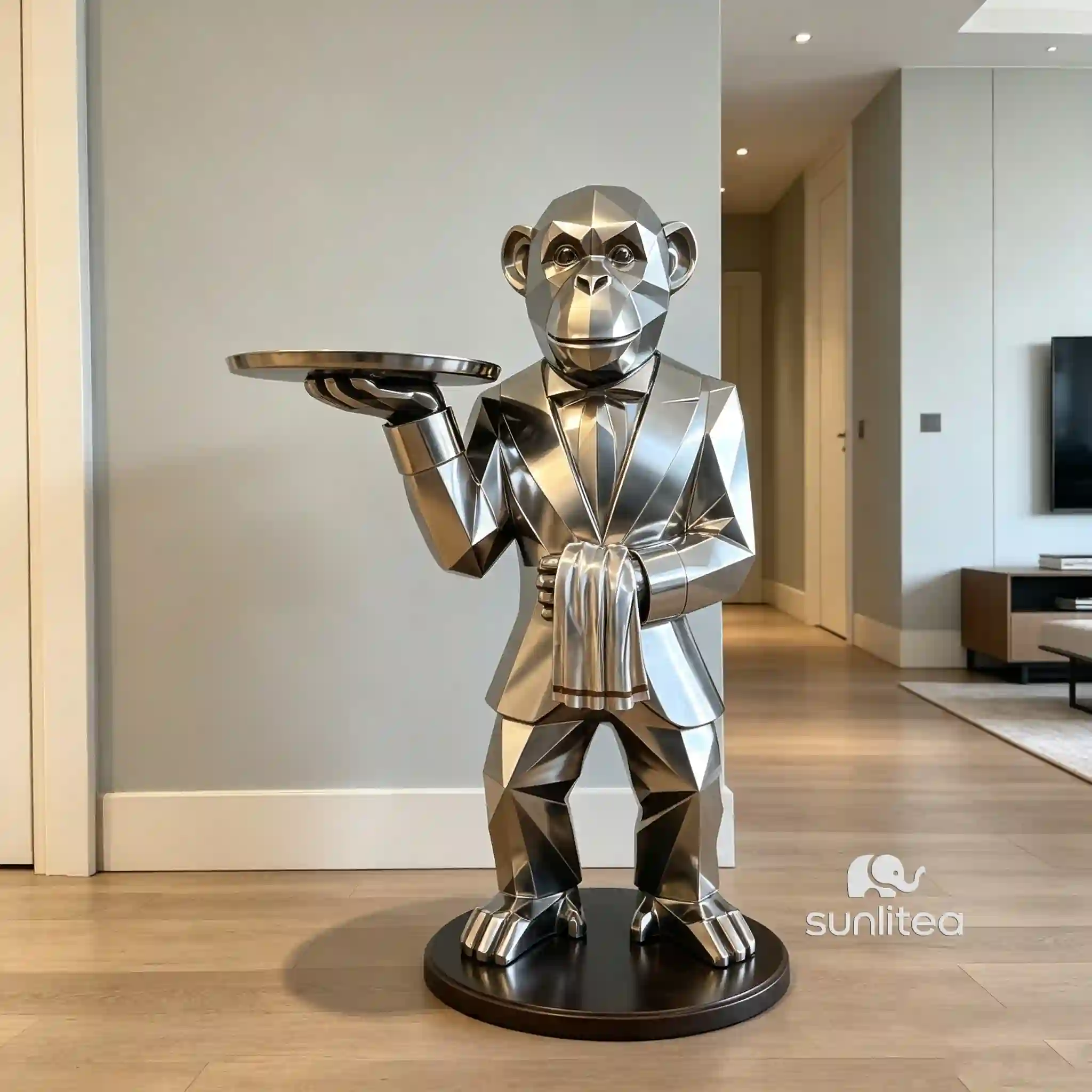 Monkey Butler Statue