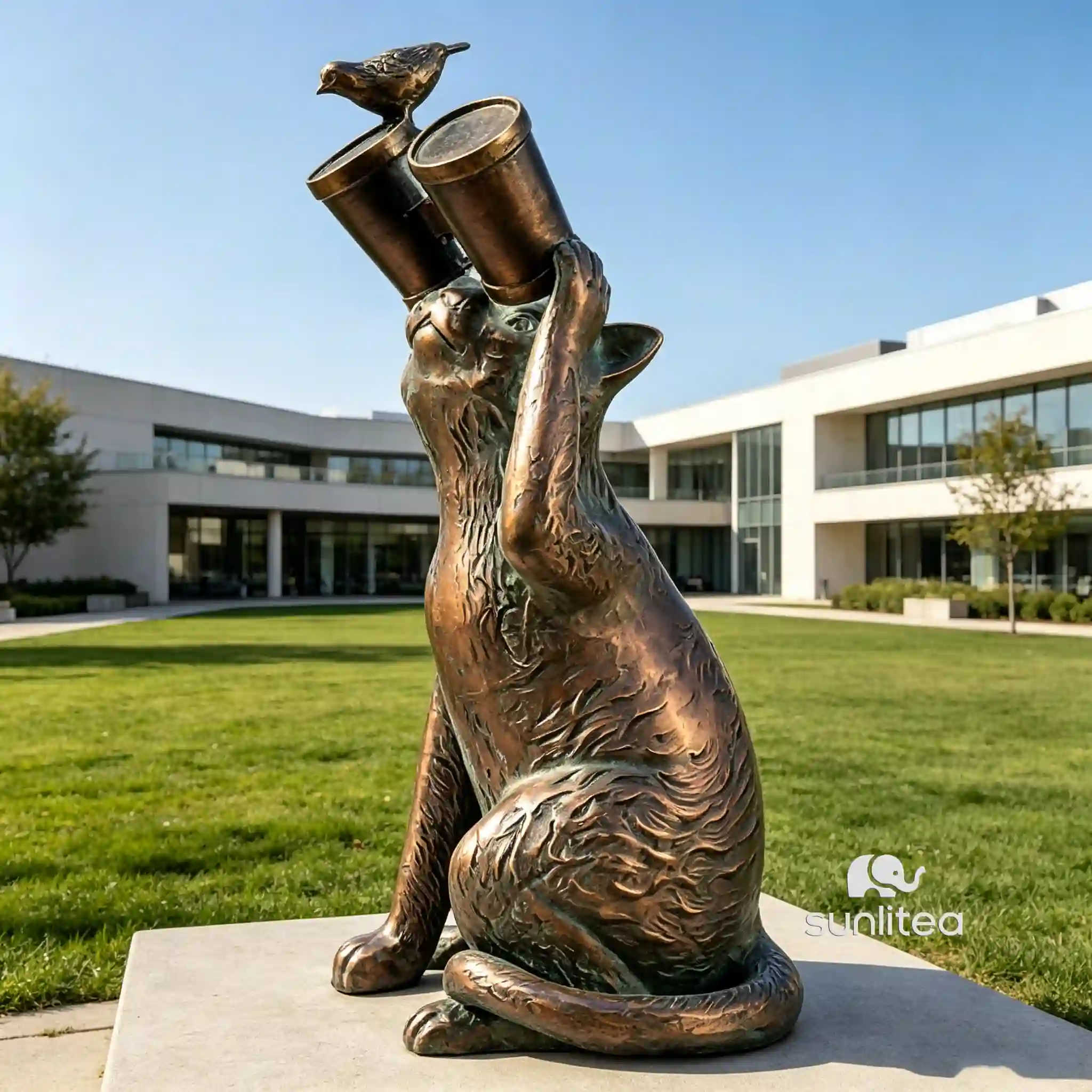 Observant Cat Statue