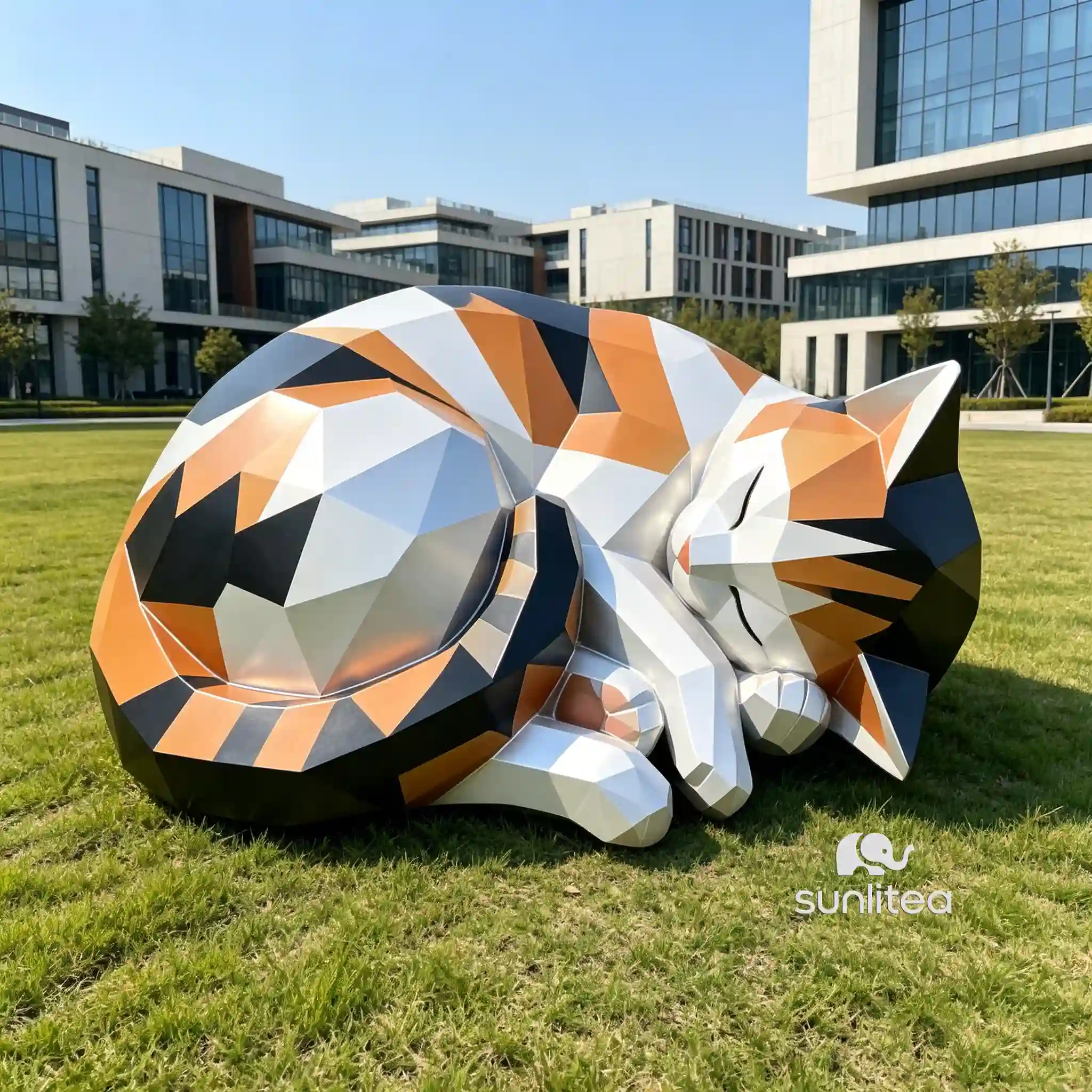 Orange Cat Statue