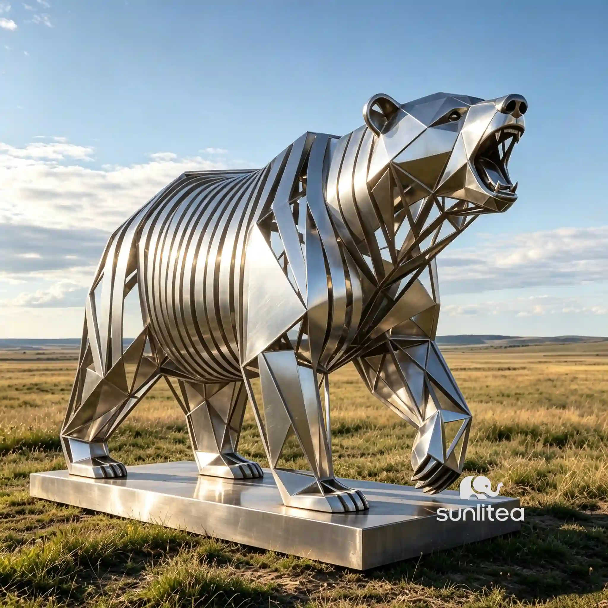 Outdoor Abstract Bear Sculpture