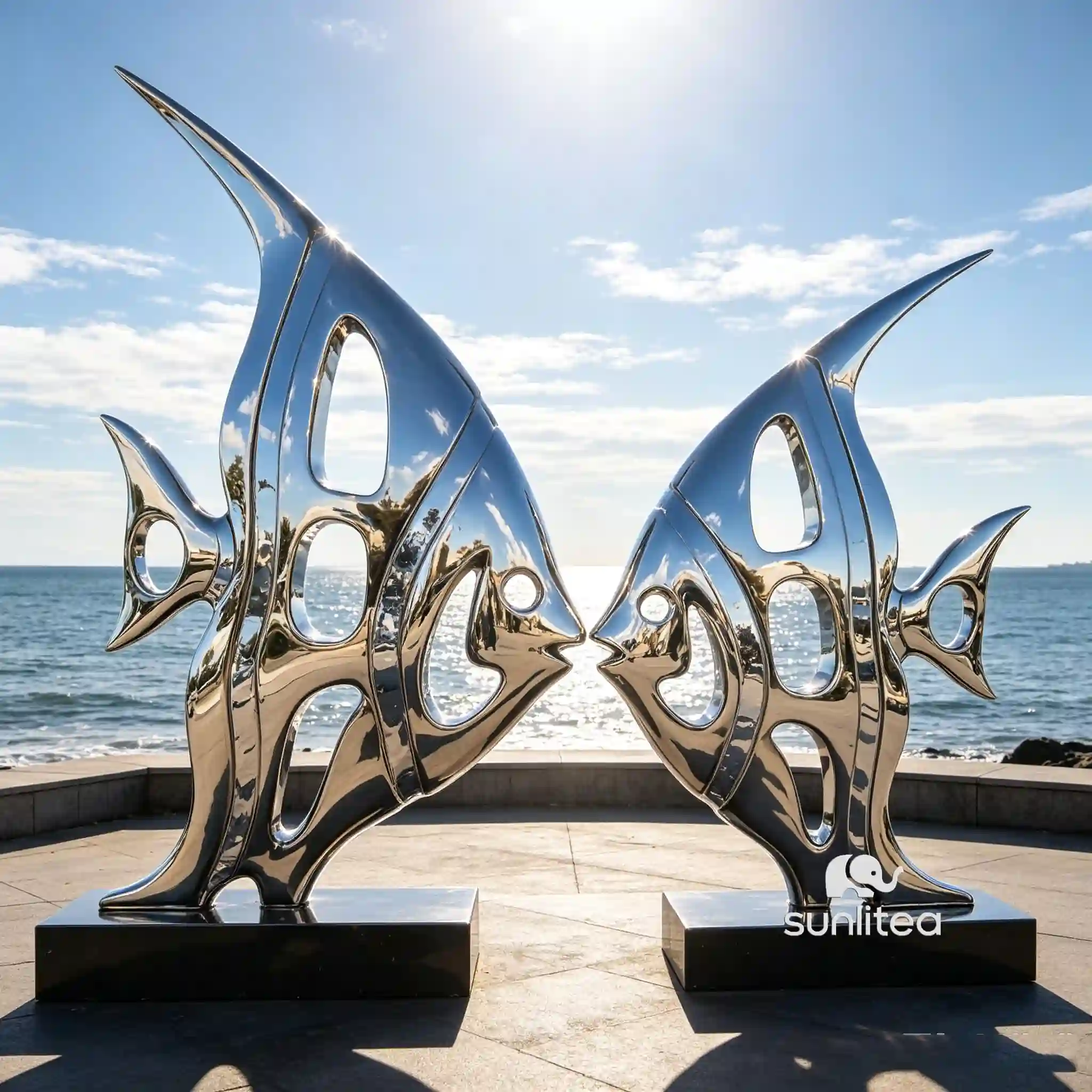 Outdoor Art Abstract Fish Sculpture