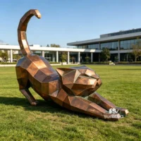 Painted Cat Statue