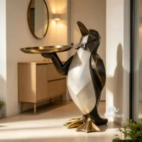 Penguin Butler Statue