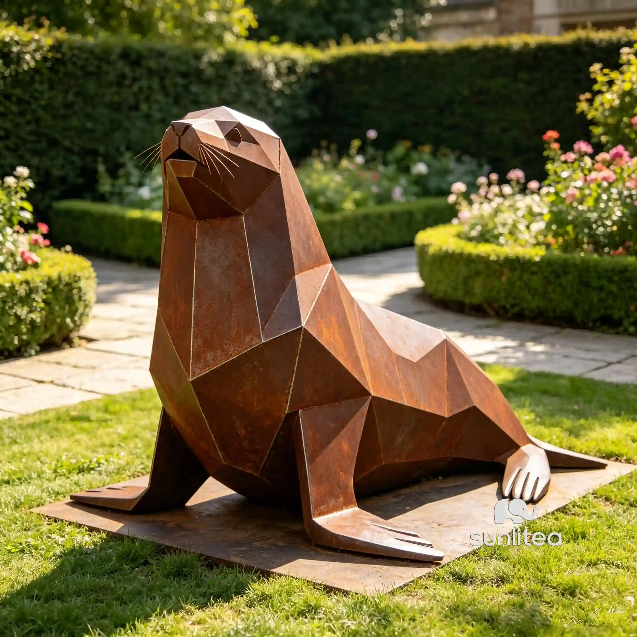 Seal Garden Statue