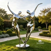 Stainless Steel Abstract Dancer Sculpture