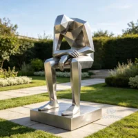 Stainless Steel Abstract Figure Sculpture