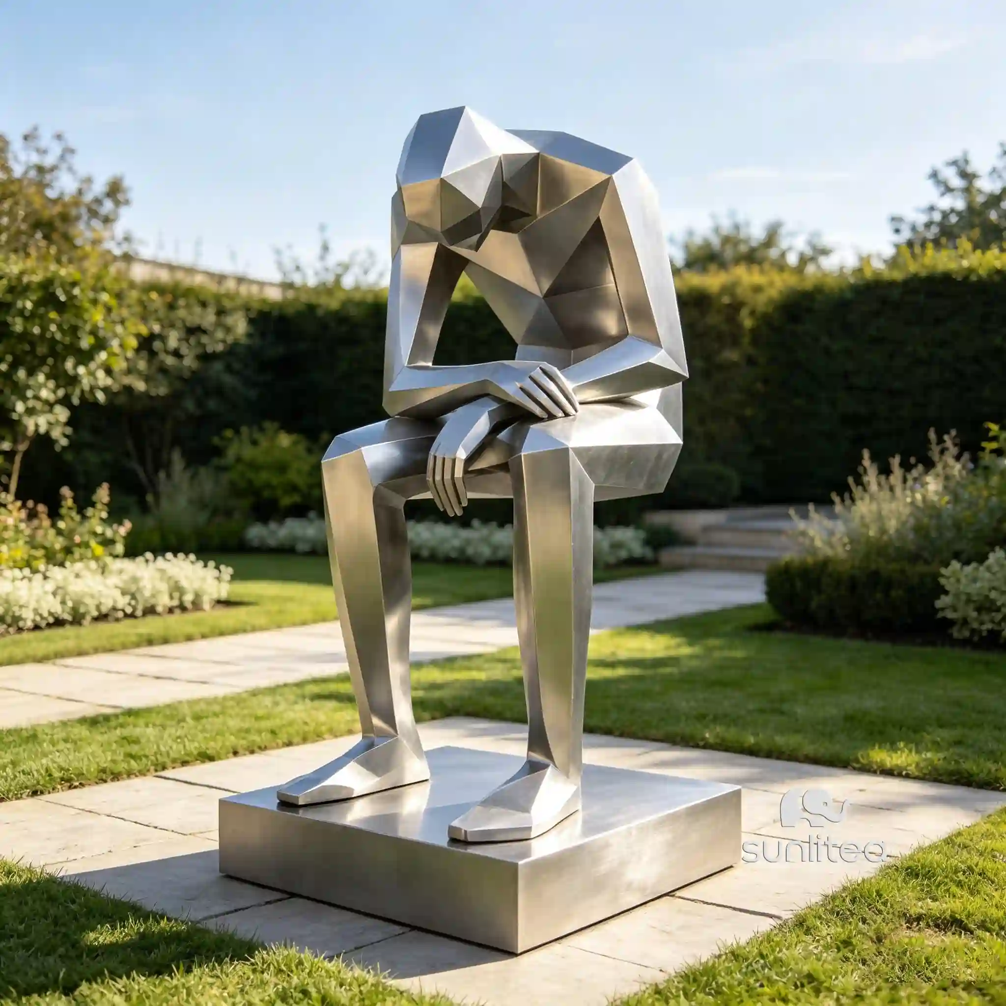 Stainless Steel Abstract Figure Sculpture