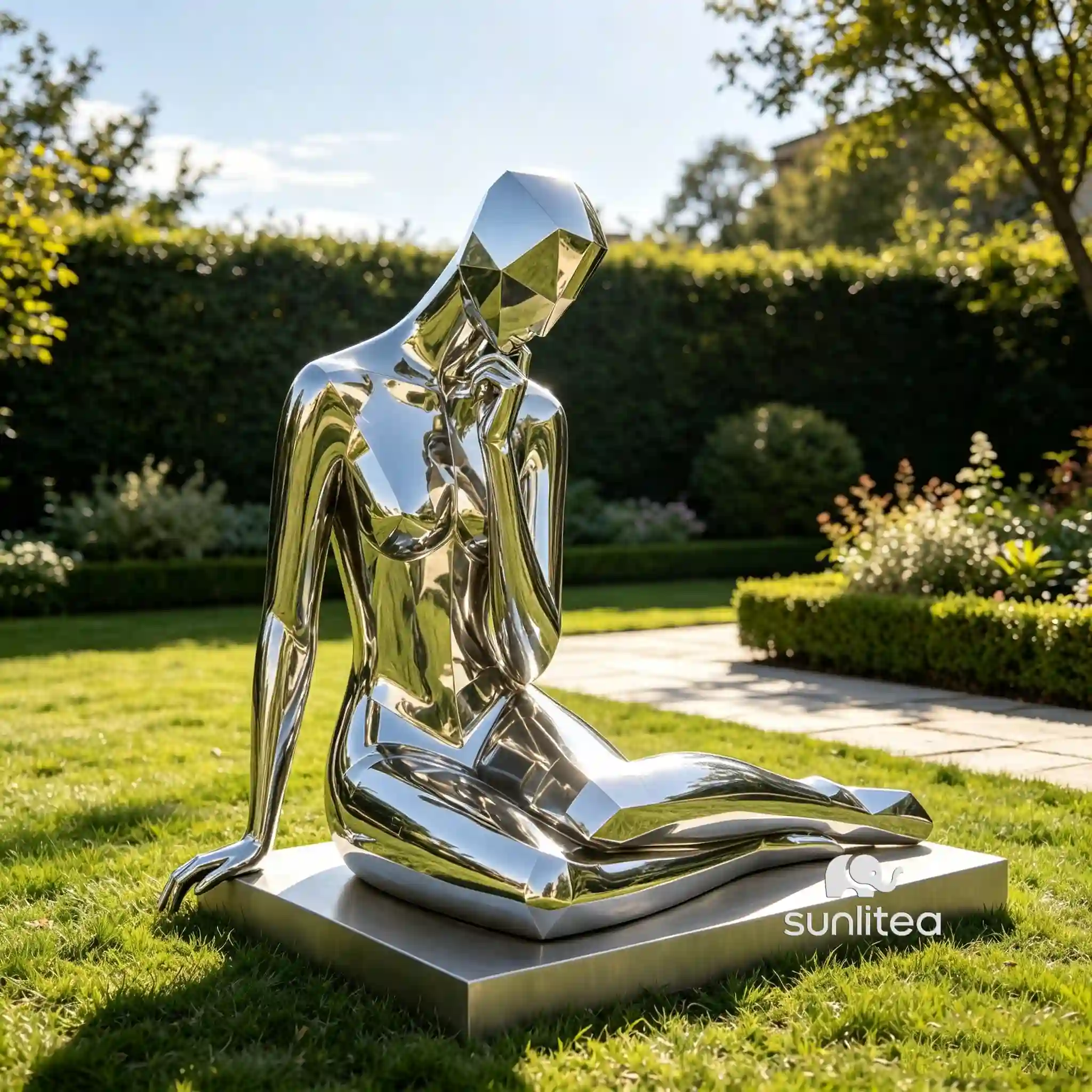 Thinker Abstract Woman Sculpture