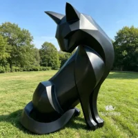 Vintage Black Cat Statue