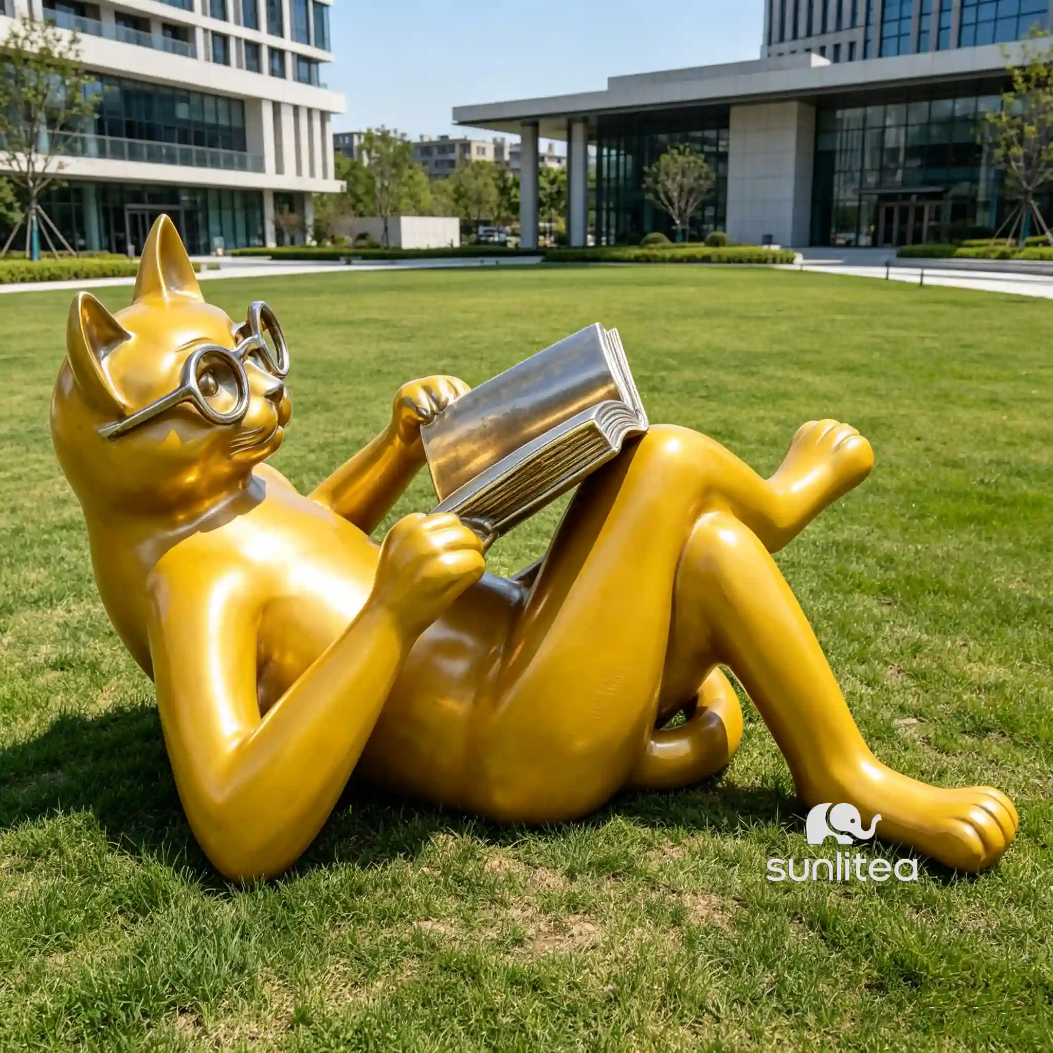 Yellow Cat Statue