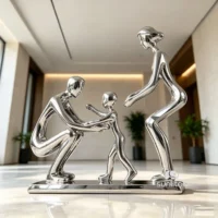 Abstract Modern Family Statue