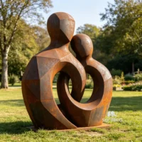 Abstract Statue of Two Lovers
