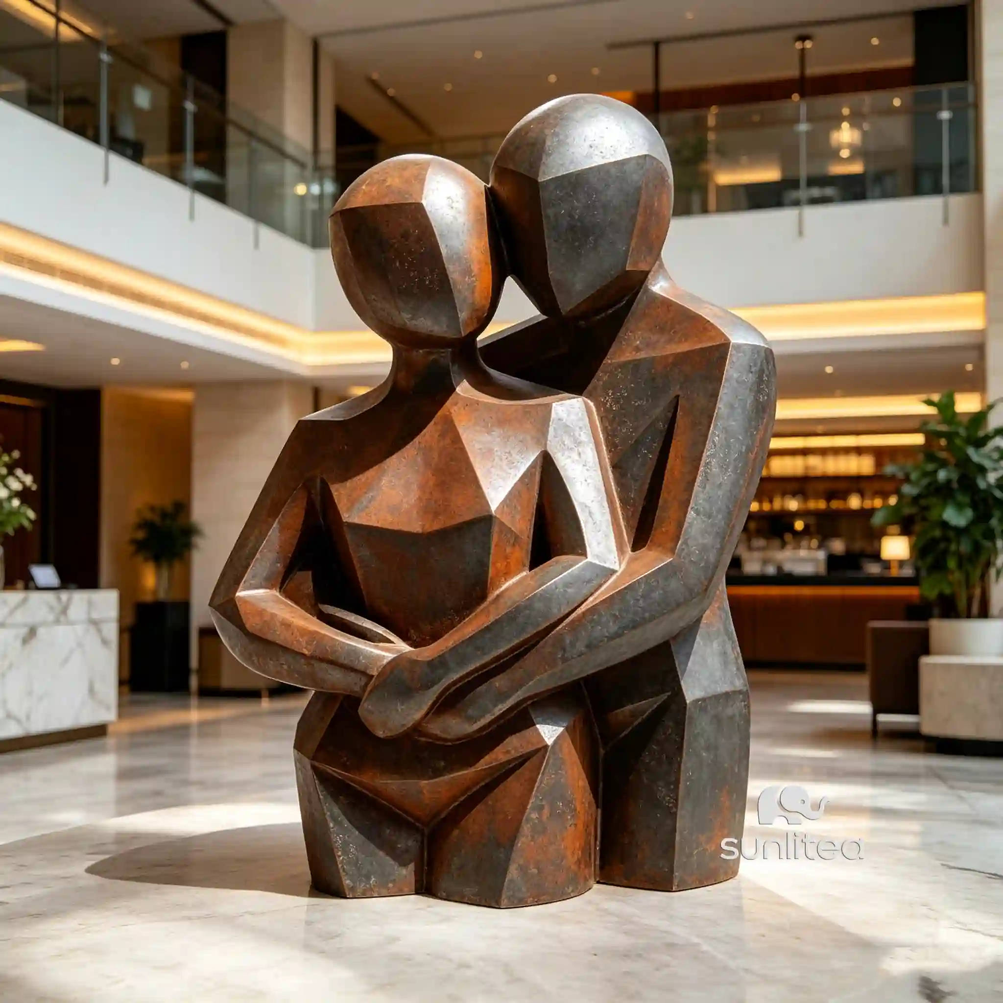 Ancient Greek Abstract Couple Sculpture